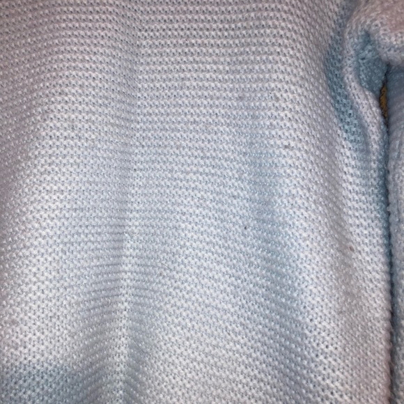 Forever 21 Sweater Open Back Bow Tie Blue Knit Small - Picture 3 of 6